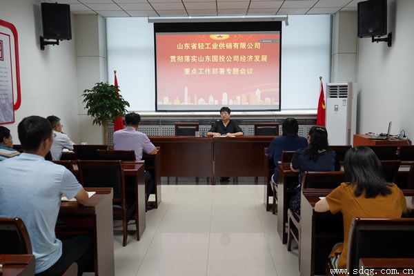 輕工供銷(xiāo)公司召開(kāi)貫徹落實(shí)山東國(guó)投公司經(jīng)濟(jì)發(fā)展重點(diǎn)工作部署專(zhuān)題會(huì)議